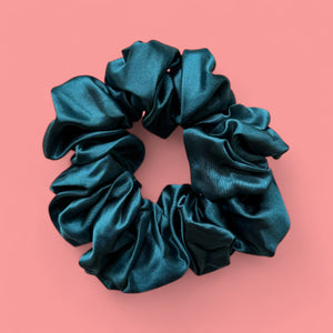 Deluxe Scrunchie Satin - Hair Accessories - Teal