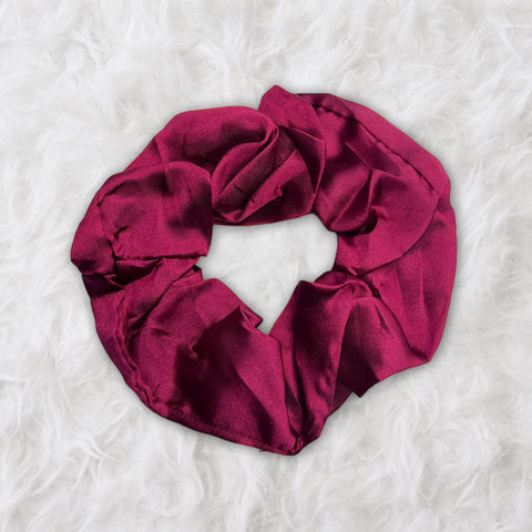 Scrunchie Satin - Adults Hair Accessories - Bordeaux red
