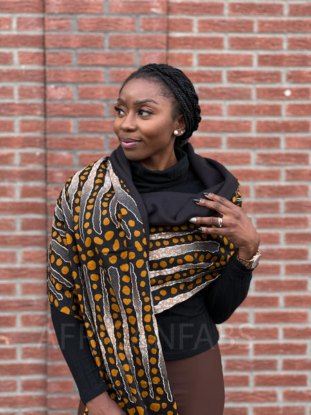 African print Winter scarf for Adults Unisex - Bogolan