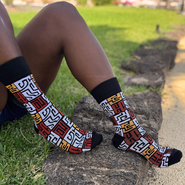 African socks / Afro socks / Set of 3 pairs EKESUGIE