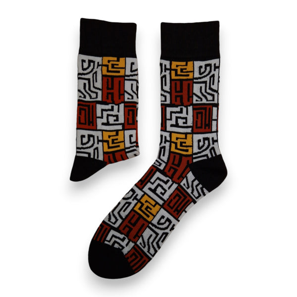 African socks / Afro socks set MENSAH in pouch - Set of 5 pairs