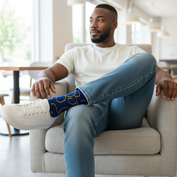 African socks / Afro socks - Blue