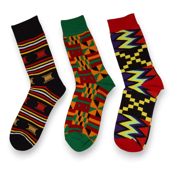 African socks / Afro socks / Set of 3 pairs EHAN