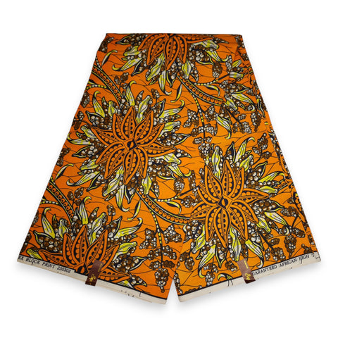 African print fabric - Orange fruits - Polycotton