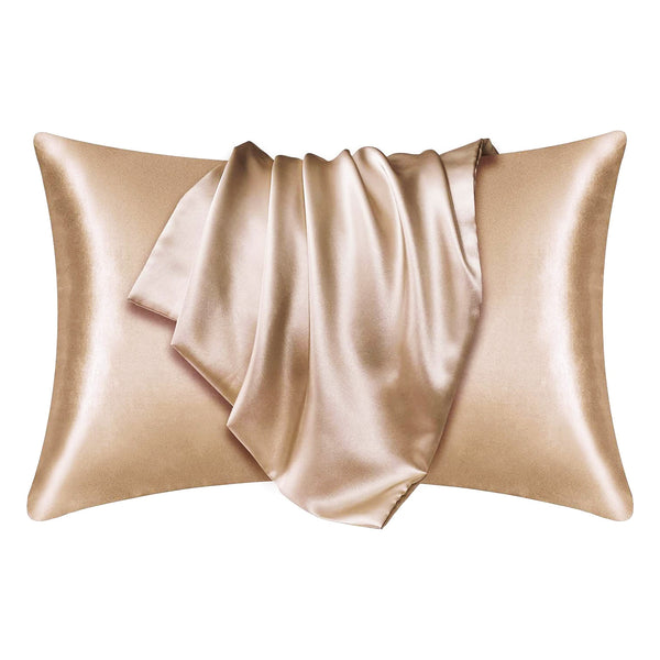 Satin pillow case Light Khaki 60 x 70 cm pillow size - Silky satin pillowcase / cushion cover
