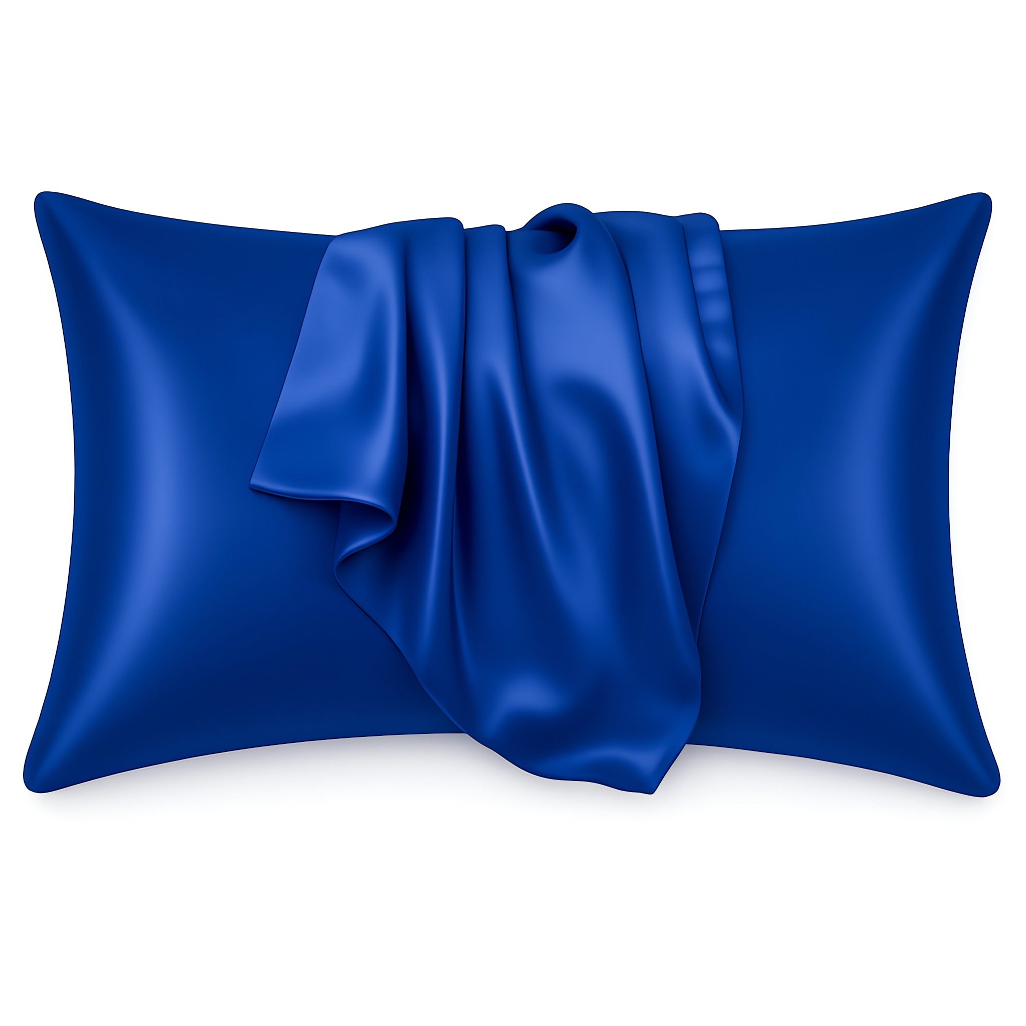Satin pillow case Dark blue 60 x 70 cm pillow size - Silky satin pillowcase / cushion cover