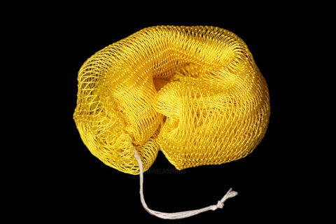 African net sponge / African exfoliating net / Sapo sponge - Compact size - Yellow