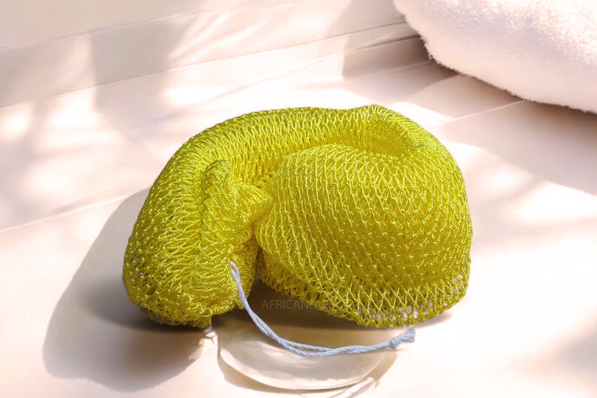 African net sponge / African exfoliating net / Sapo sponge - Yellow