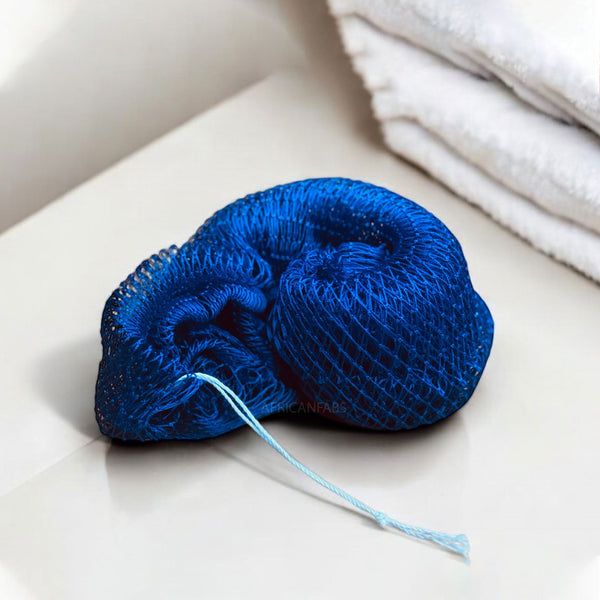 African net sponge / African exfoliating net / Sapo sponge - Blue