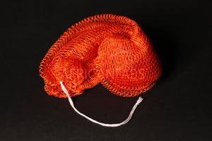 African net sponge / African exfoliating net / Sapo sponge - Compact size - Orange