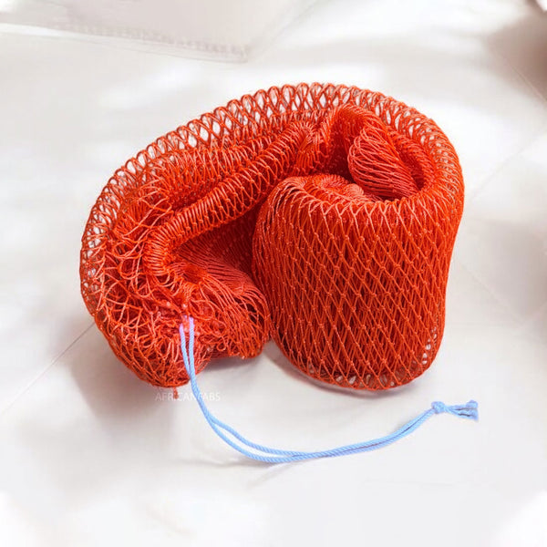 African net sponge / African exfoliating net / Sapo sponge - Orange