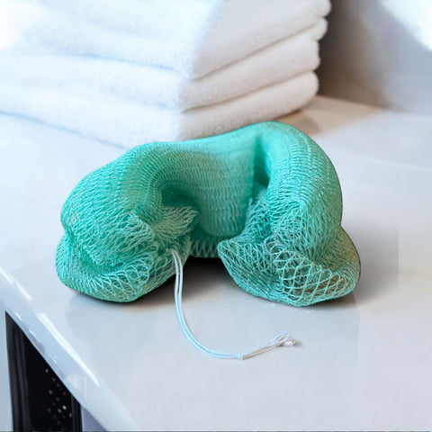African net sponge / African exfoliating net / Sapo sponge - Turquoise