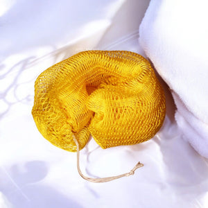 African net sponge / African exfoliating net / Sapo sponge - Honey yellow