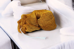 African net sponge / African exfoliating net / Sapo sponge - Mustard