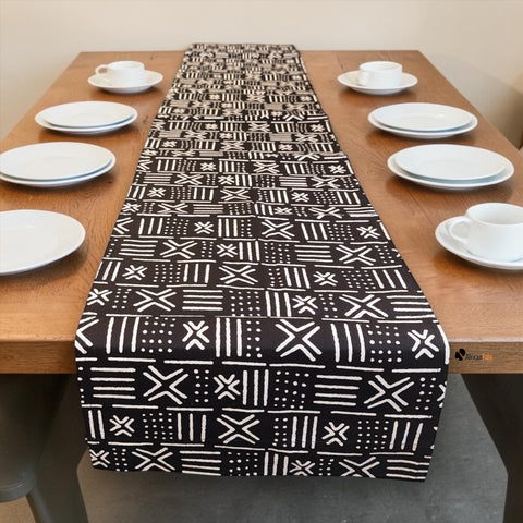 African print table runner - Table cloth - Orange kente – AfricanFabs