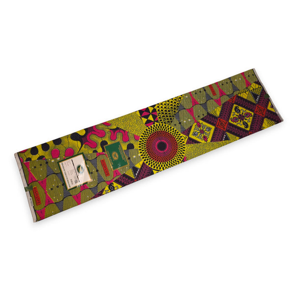 VLISCO Hollandais Wax print fabric - Pink Lime High-Life VL04111.023