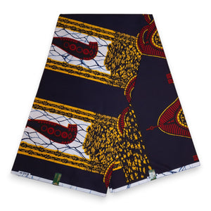 VLISCO Hollandais Wax print fabric - Dark Blue Chiefs' sword VL00578-114