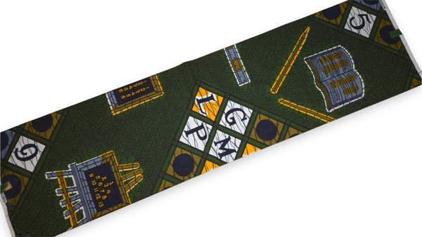 VLISCO Hollandais Wax print fabric - Green ABC VL00017