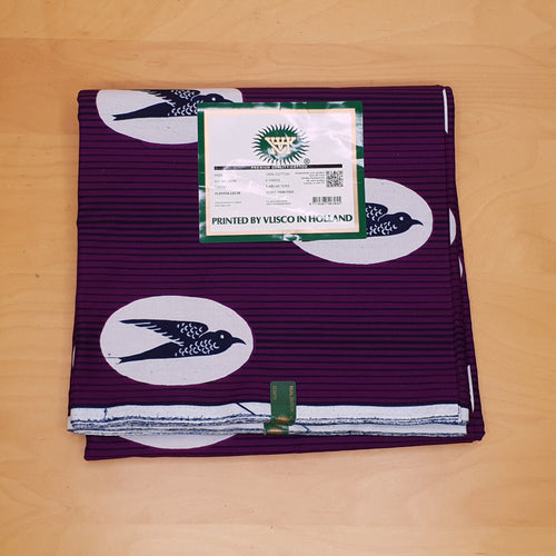 VLISCO Hollandais Wax print fabric - Purple Speedbird