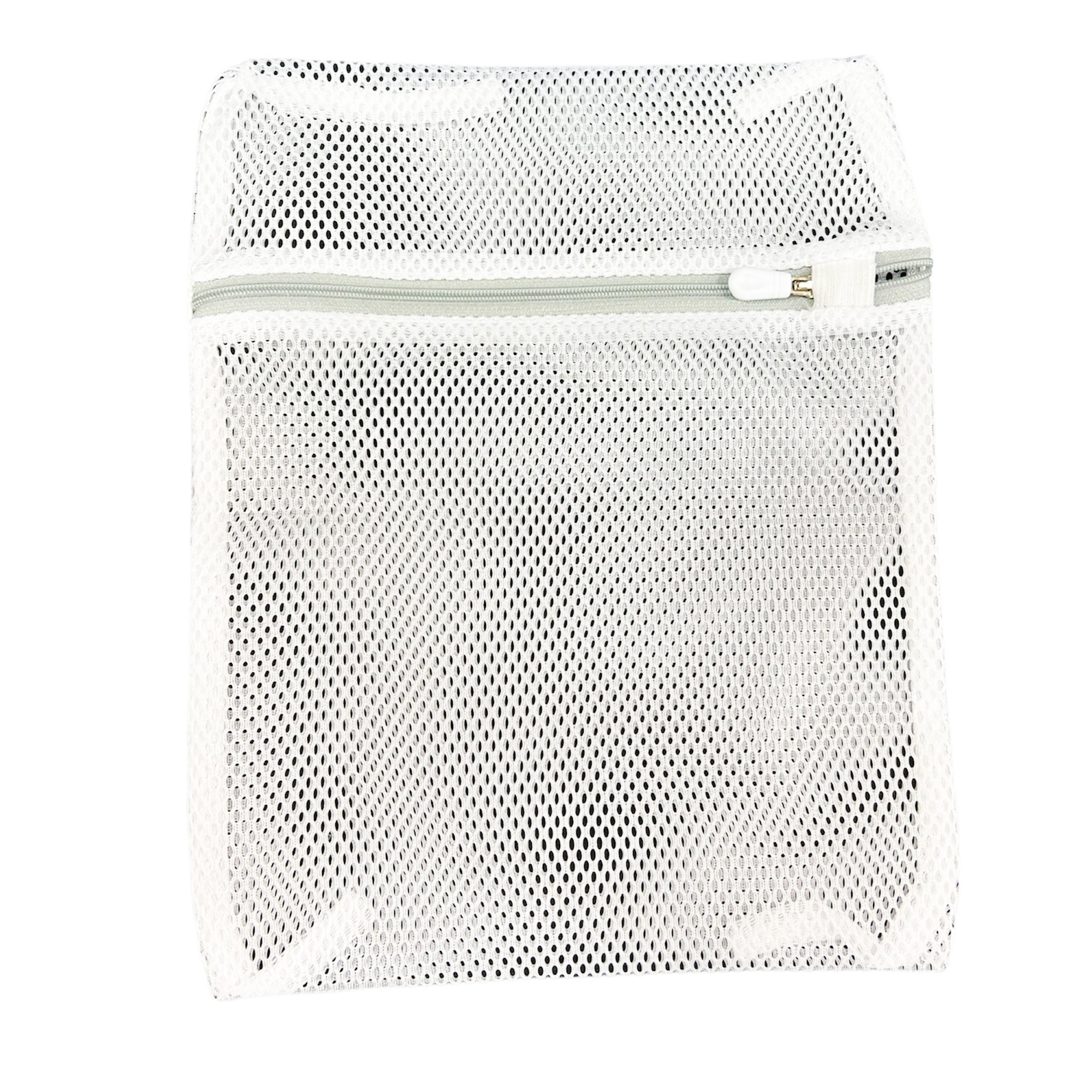 Laundry net / Laundry bag white with zipper (protects satin in the