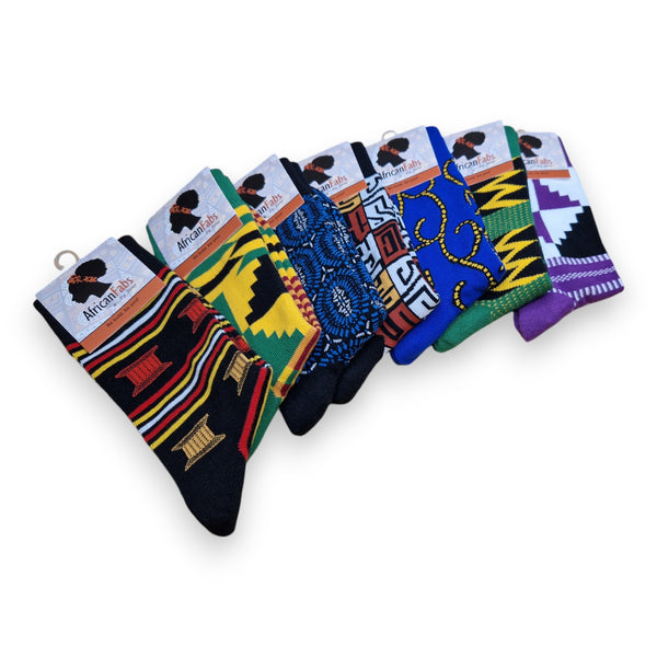 African socks / Afro socks / African print socks - Pink Kente
