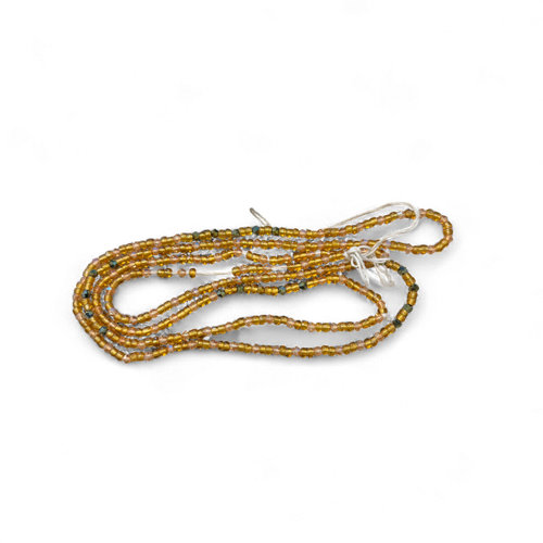(Important: please read) Waist Beads / African Hip Chain - Gold (Traditional non-elastic string)