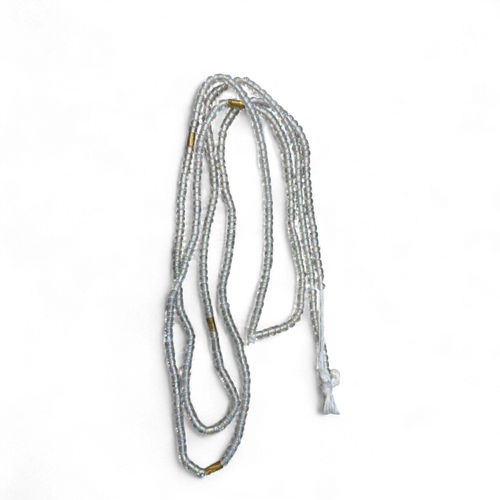 (Important: please read) Waist Beads / African Hip Chain - White  (Traditional non-elastic string)
