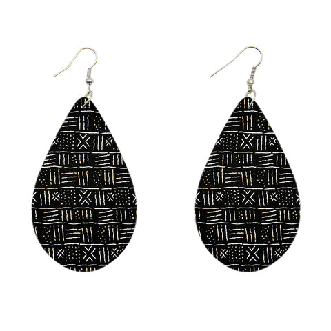 Black mud - African inspired earrings