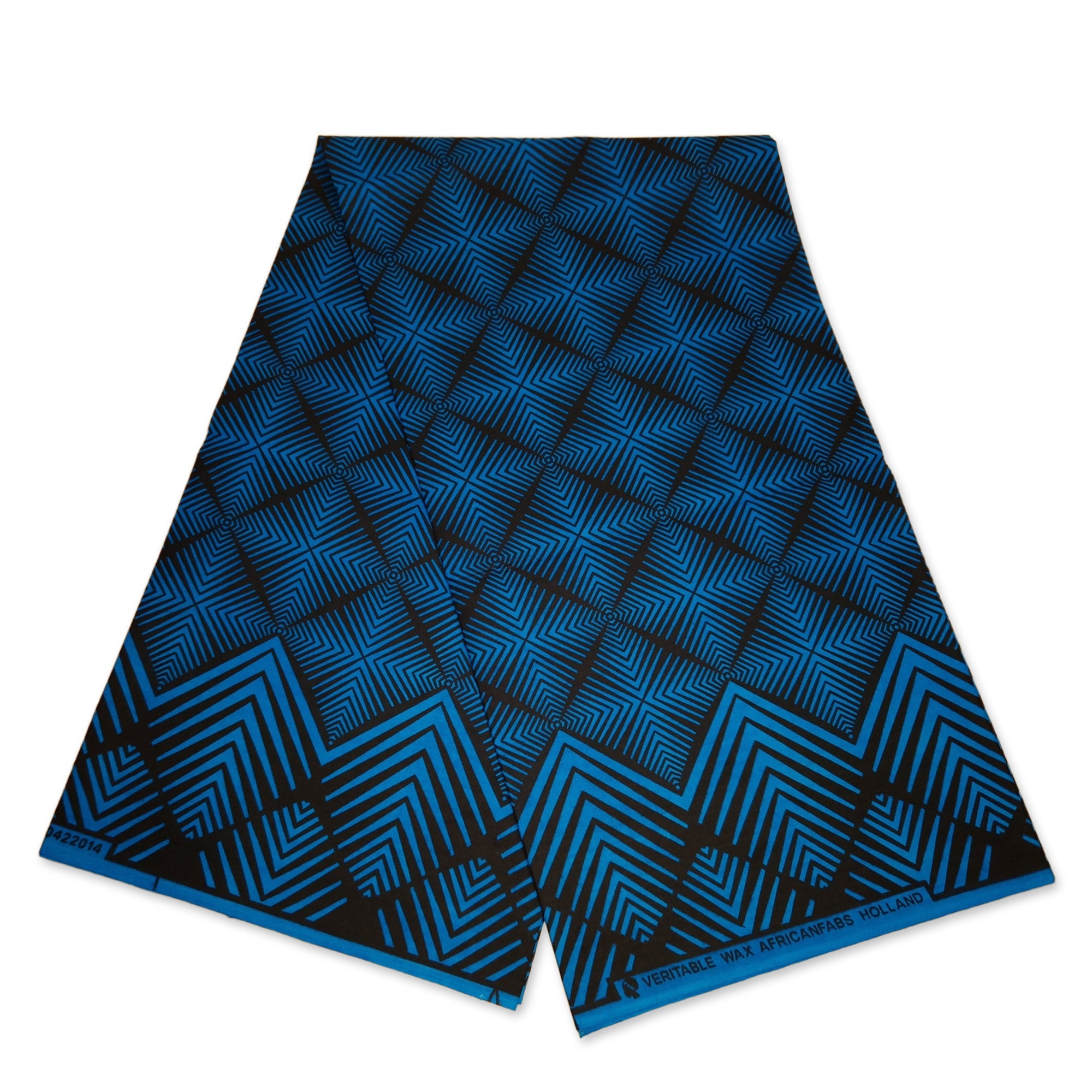 African print fabric - Blue Fade Effect - 100% cotton