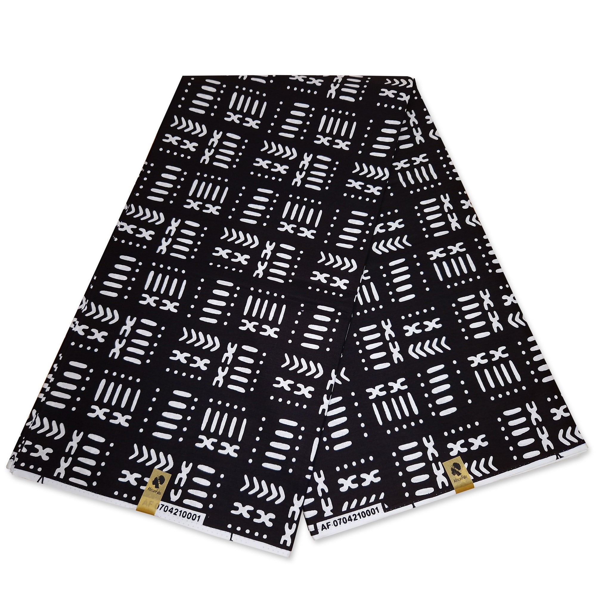 African Black / White BOGOLAN / MUD CLOTH print fabric / cloth (Tradit â€“  AfricanFabs