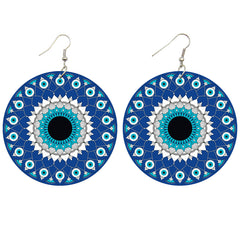 Blue ancient flower  - African inspired earrings