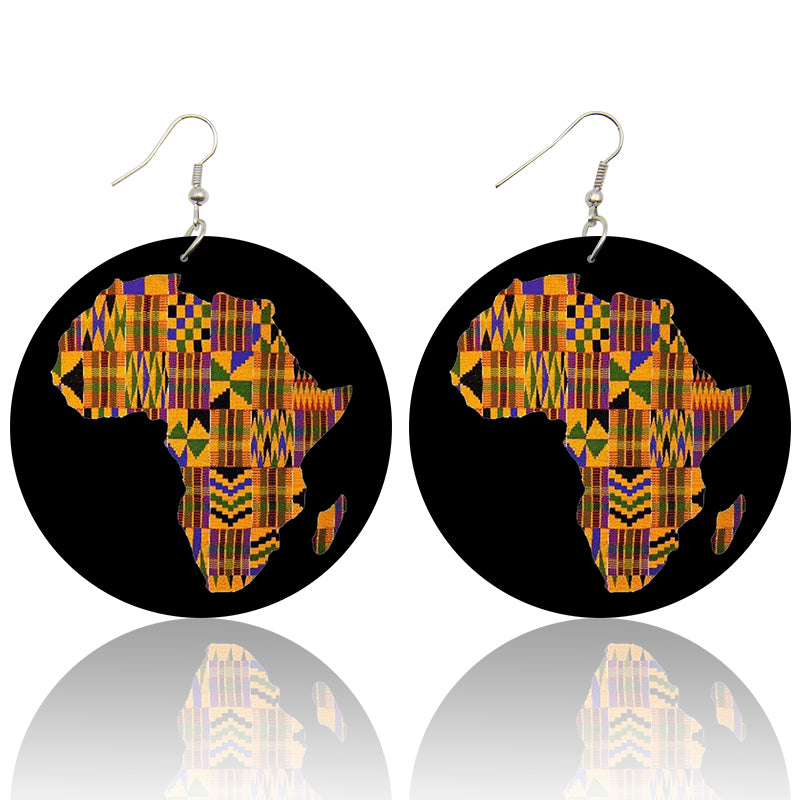 African continent in kente | African inspired earrings