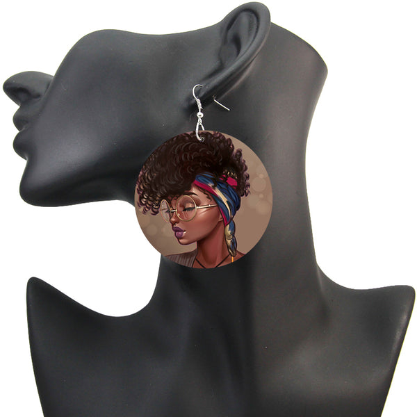 Girl with Glasses | African inspired earrings