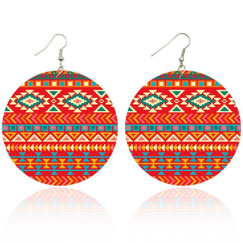 Orange red tribals | African inspired earrings