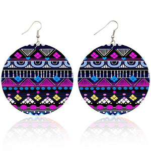 Purple Blue tribals | African inspired earrings