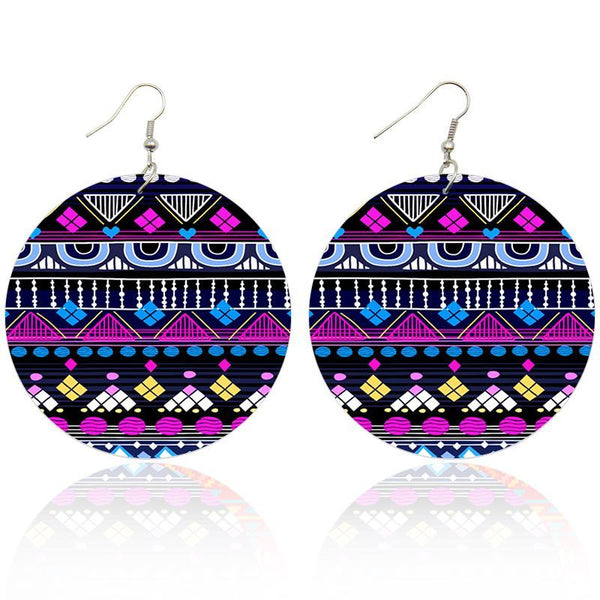 Purple Blue tribals | African inspired earrings