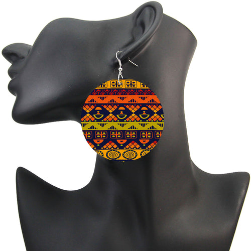 Orange Ethnic art | African inspired earrings