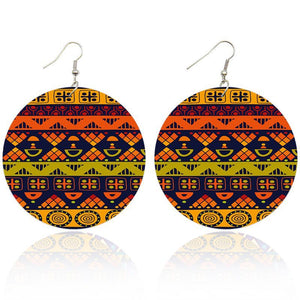 Orange Ethnic art | African inspired earrings