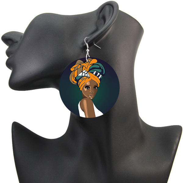 Headwrap girl | African inspired earrings