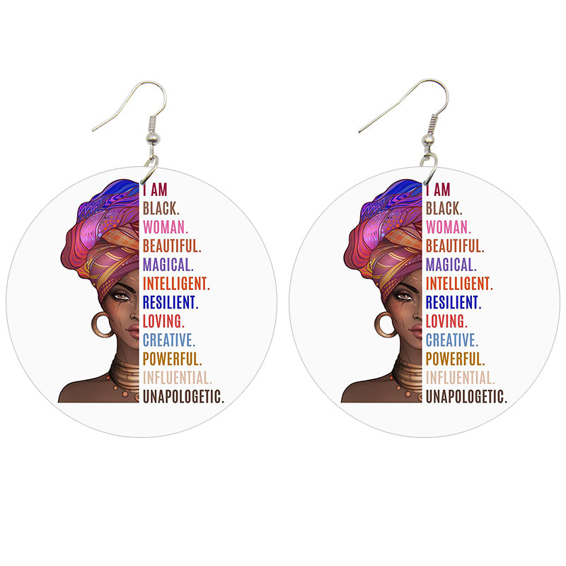 I am Black - African inspired earrings