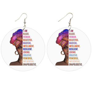 I am Black - African inspired earrings