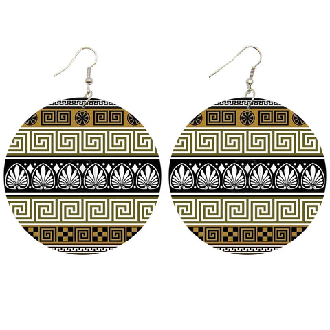 Olive ancient shapes | African inspired earrings