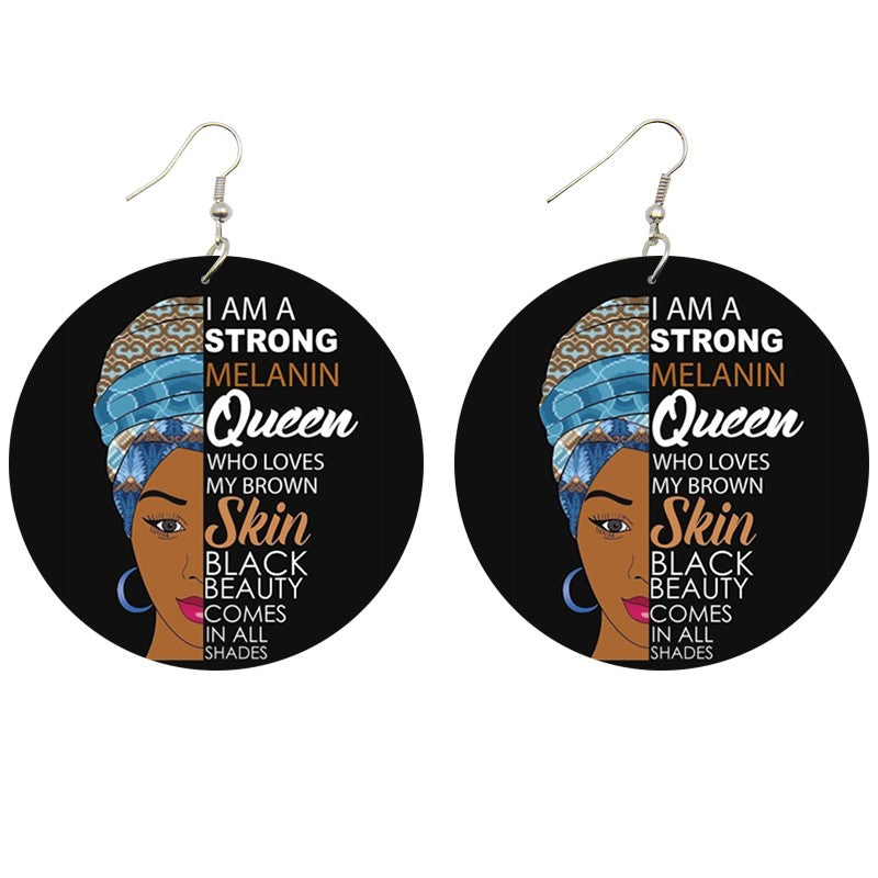 I am a strong melanin queen | African inspired earrings