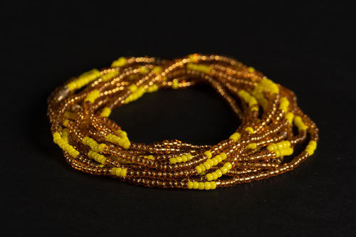Waist Beads / African Hip Chain - ESOSA - Yellow (elastic)