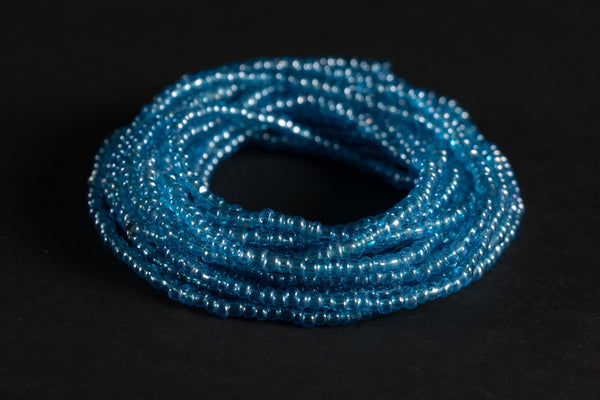 Waist Beads / African Waist Chain - EDE - Blue (elastic)
