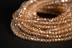 Waist Beads / African Waist Chain - IVIE- Gold Crystal (elastic)