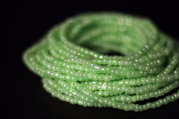 Waist Beads / African Hip Chain - AKUGBE - Mint green (elastic)