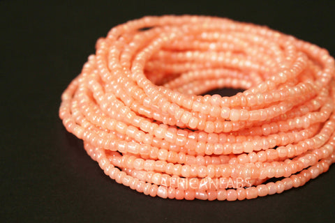 Waist Beads / African Waist Chain - OSASERE - Peach (elastic)