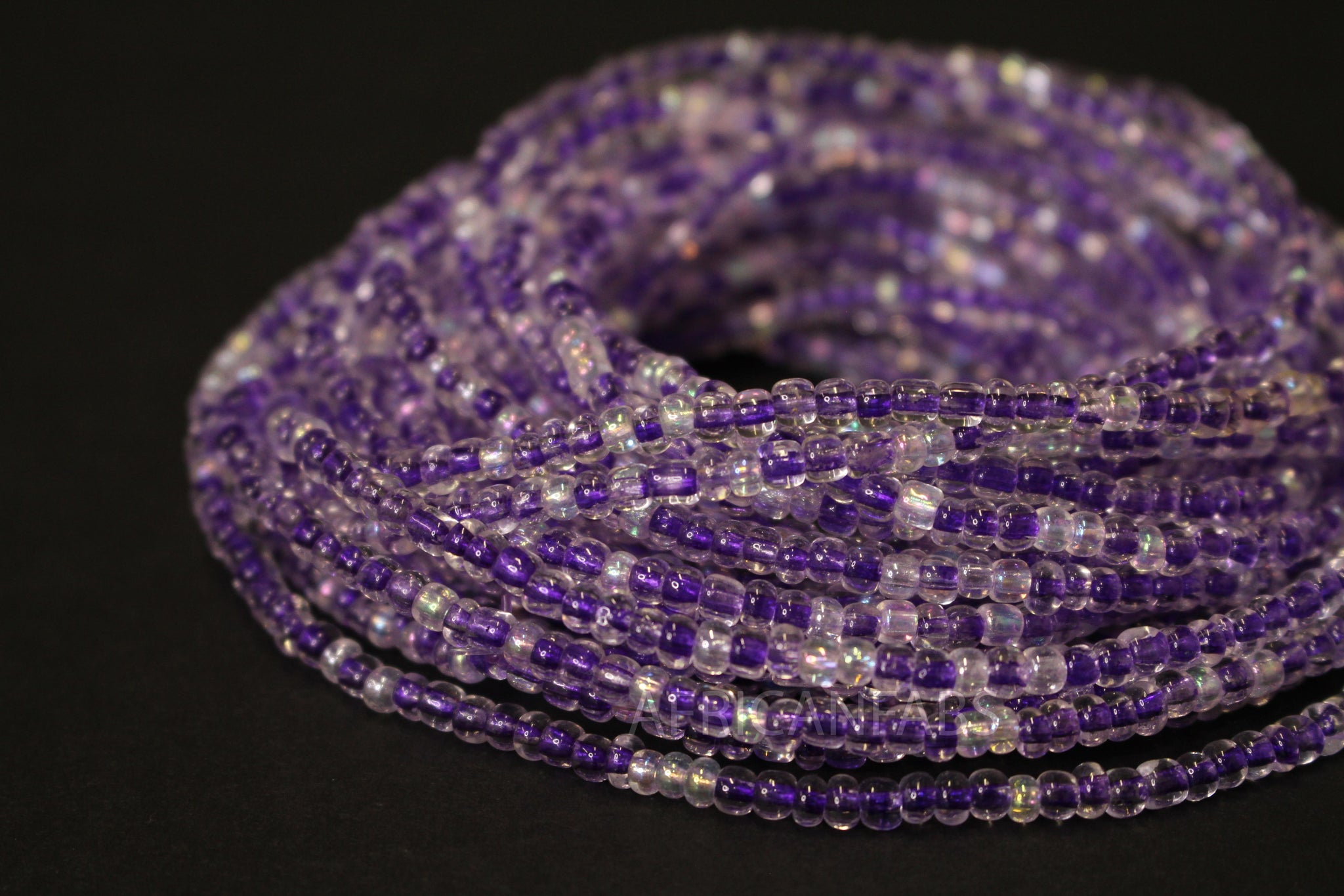 Waist Beads / African Waist Chain - UYI - Purple (elastic) – AfricanFabs