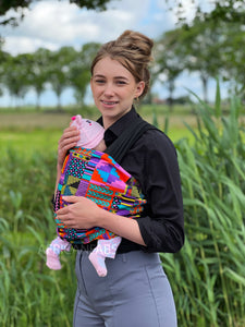 African Print Baby Carrier / Baby sling / baby wrap - Purple / Pink kente